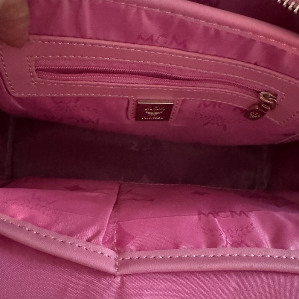 Pink MCM backpack visetos STUDS - Picture 11 of 12